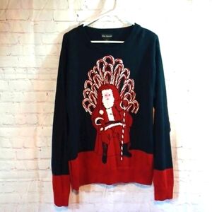 Alex Steven's Game Of Thrones  Santa Red & Black  Christmas Sweater XXL New